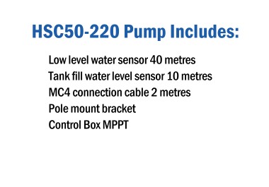 HydroTron HSC50-220 Pump Includes